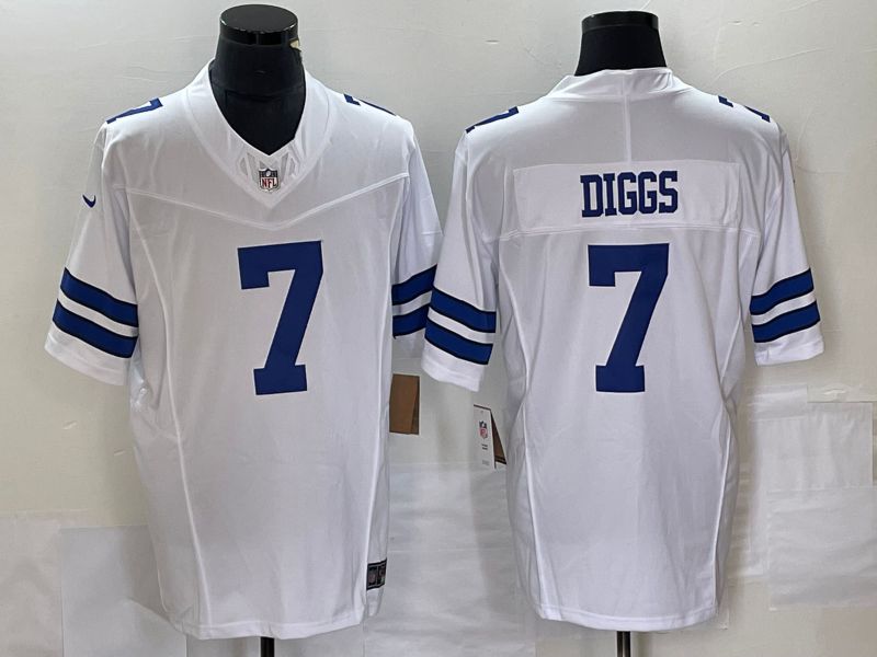 Men Dallas Cowboys #7 Diggs White 2023 Nike Vapor Limited NFL Jersey->dallas cowboys->NFL Jersey